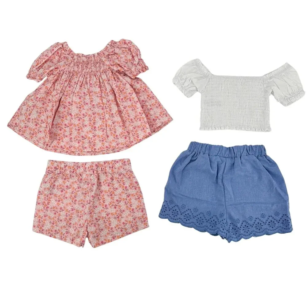 Toddler Girl 2T Bundle of 2 Outfits Cat & Jack Tahari Crop Top Short Floral EUC - Picture 2 of 11